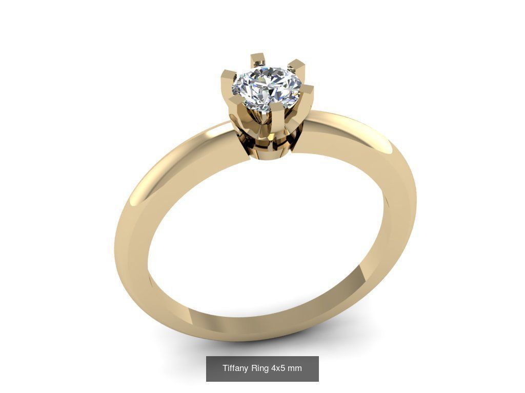 Tiffany Rings Collection 4 to 6 mm  gems _5