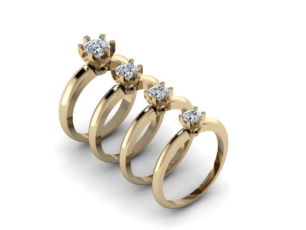 Tiffany Rings Collection 4 to 6 mm  gems _2