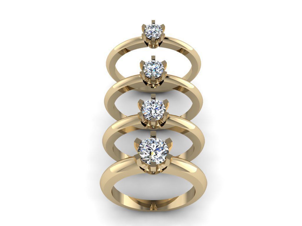 Tiffany Rings Collection 4 to 6 mm  gems _3