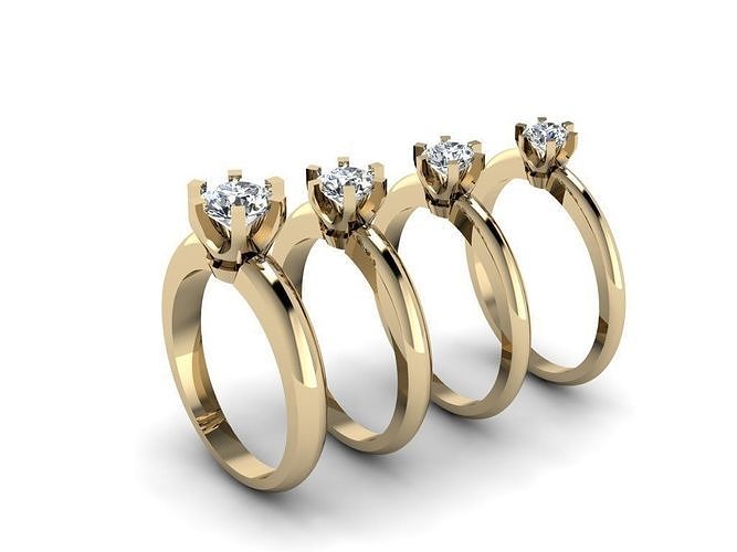 Tiffany Rings Collection 4 to 6 mm  gems 