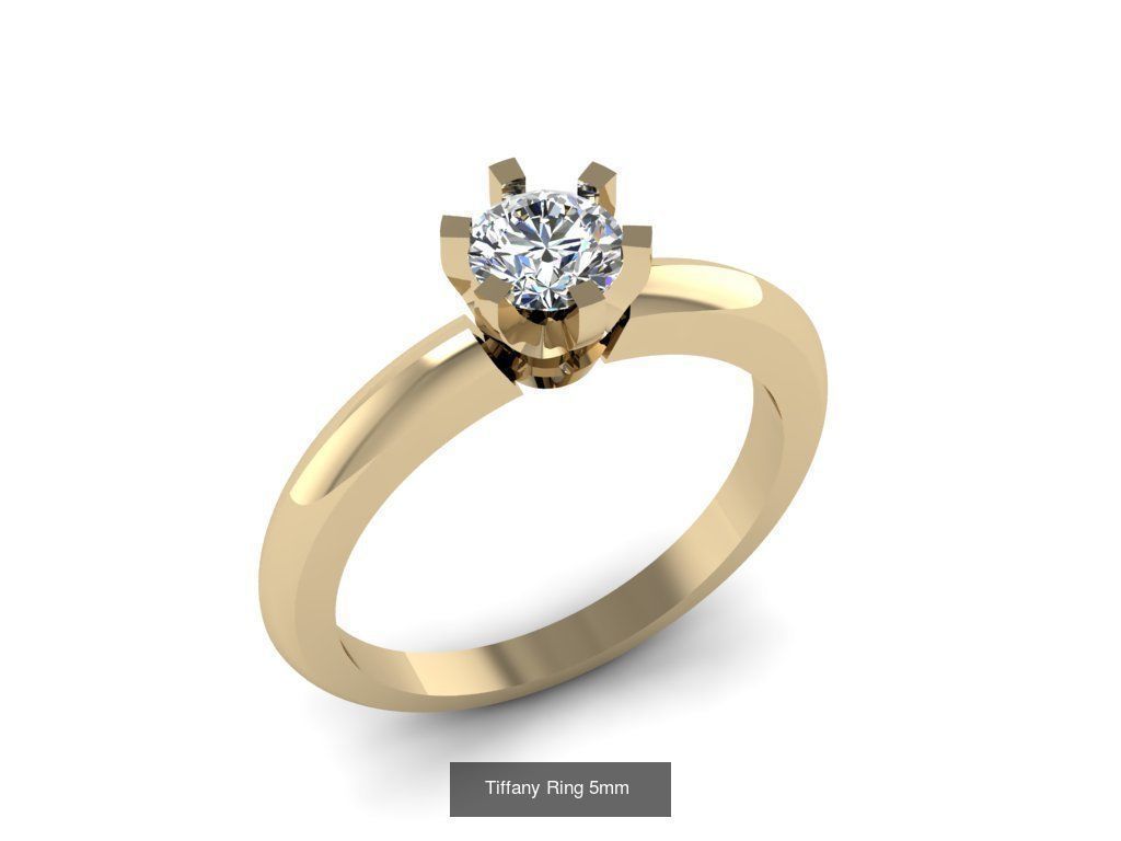 Tiffany Rings Collection 4 to 6 mm  gems _6