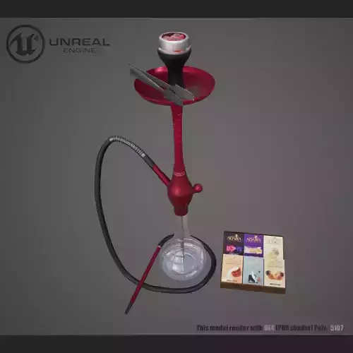 Hookah Low-poly 3D model