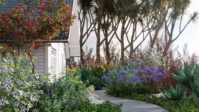 3DTree Bundle 01 - Mediterranean Garden  3D model