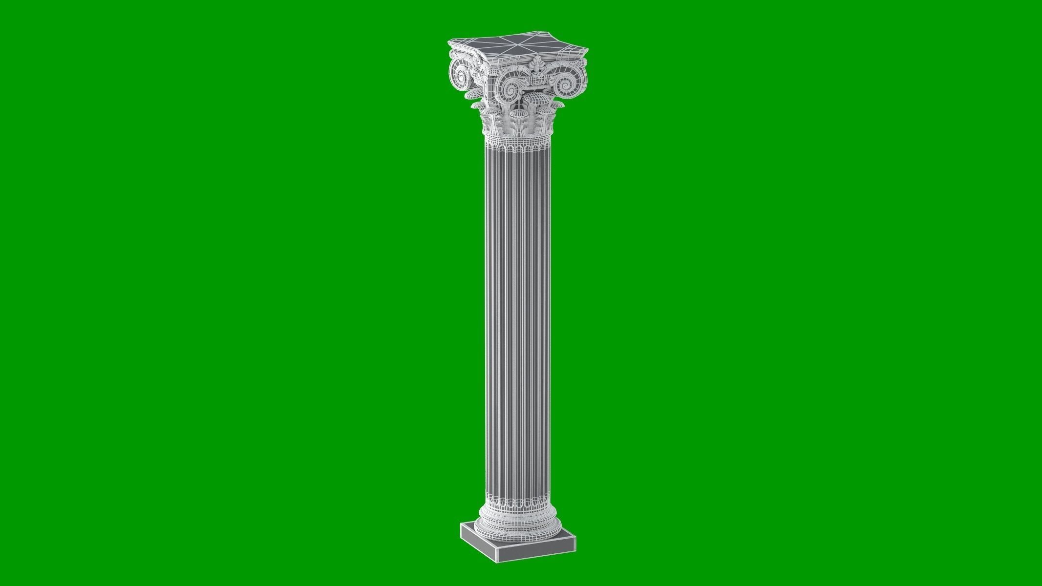 Modern Composite Column 3D model_13