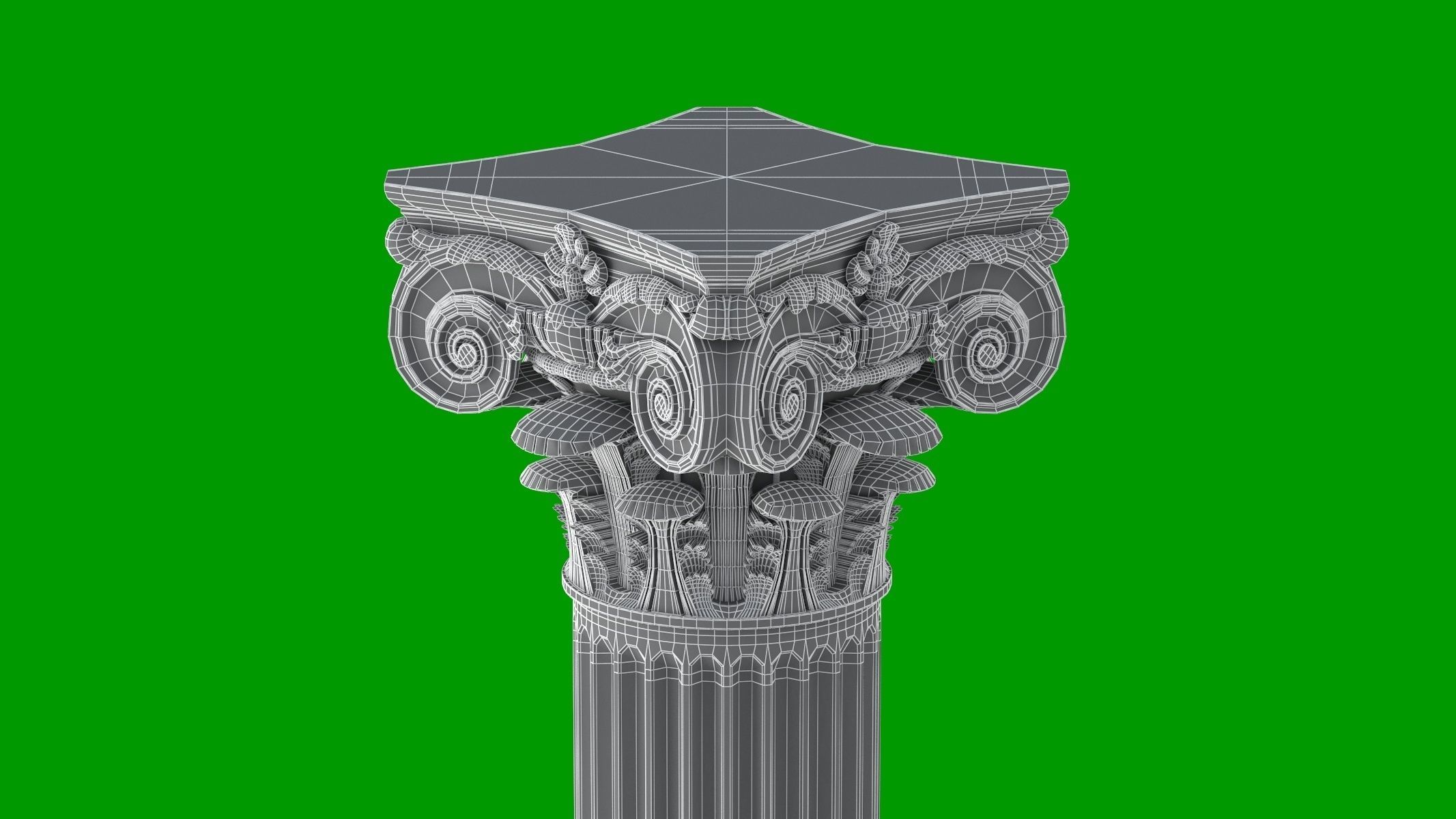 Modern Composite Column 3D model_16