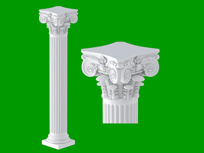 Modern Composite Column 3D model