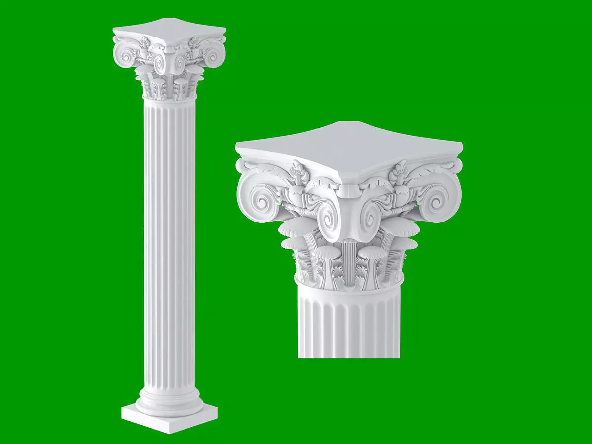Modern Composite Column 3D model_0