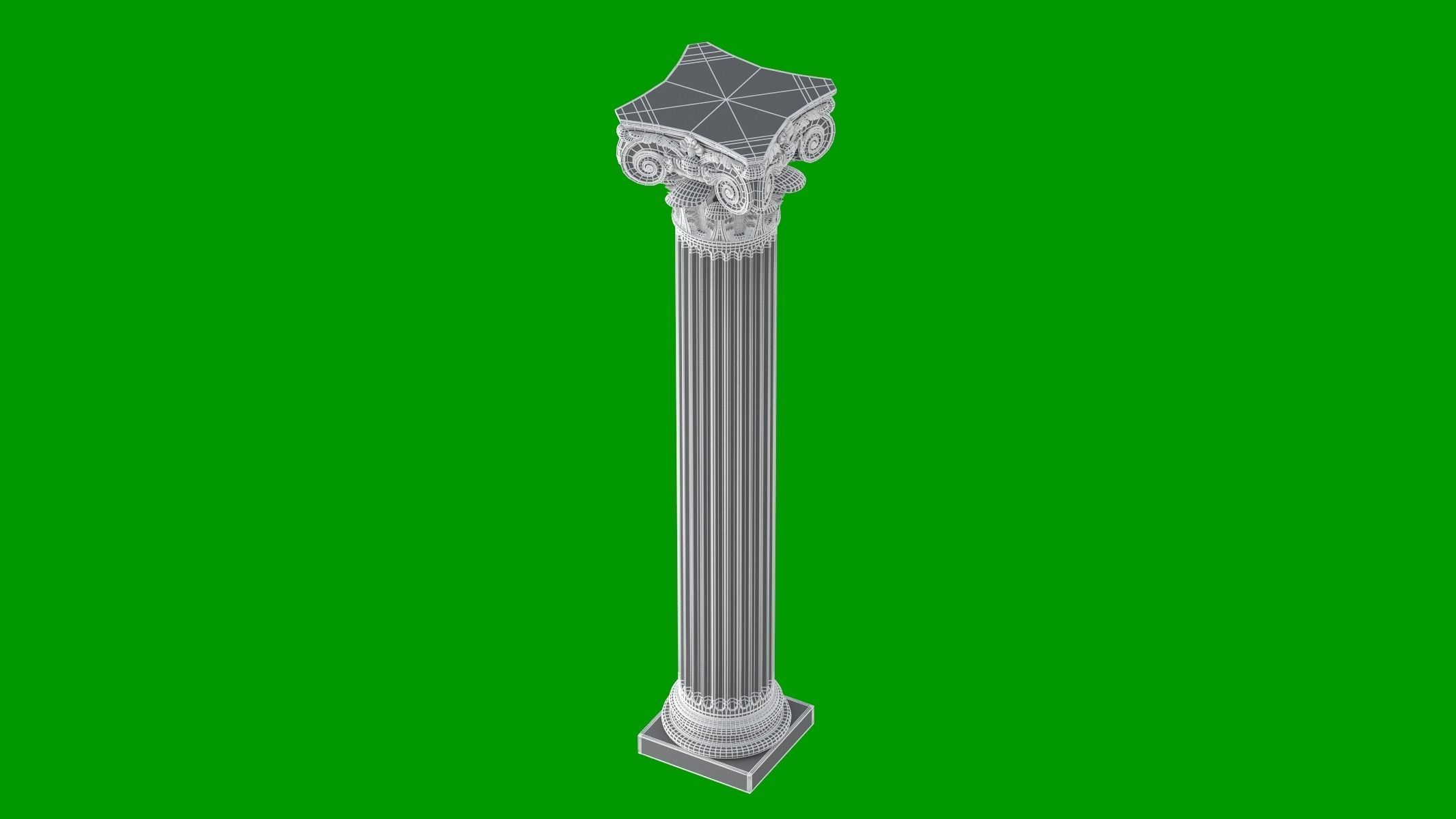 Modern Composite Column 3D model_15