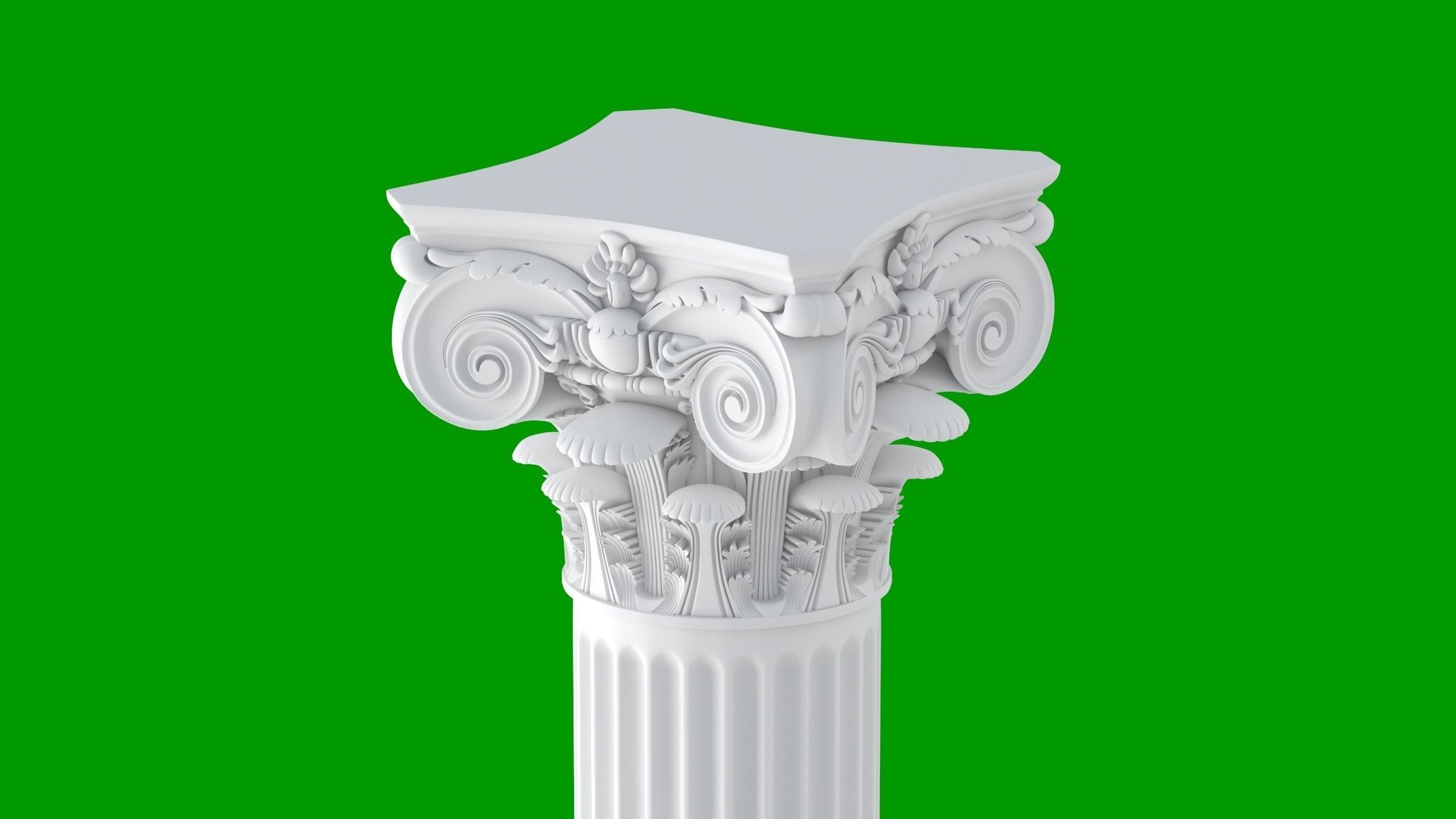 Modern Composite Column 3D model_8