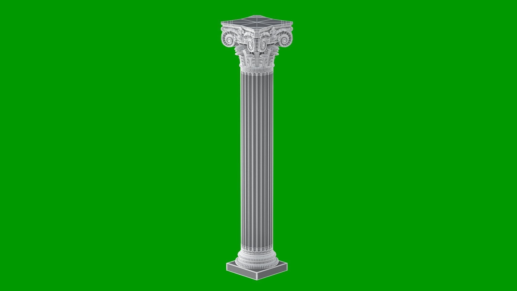 Modern Composite Column 3D model_11