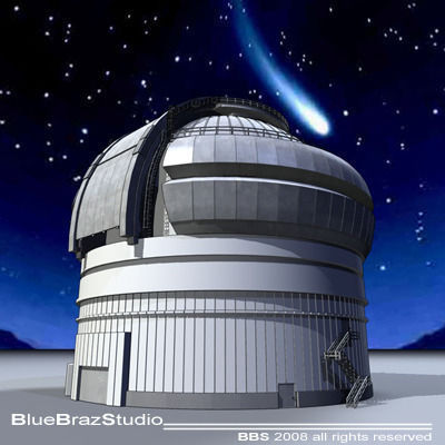 Observatory dome 3D model_6