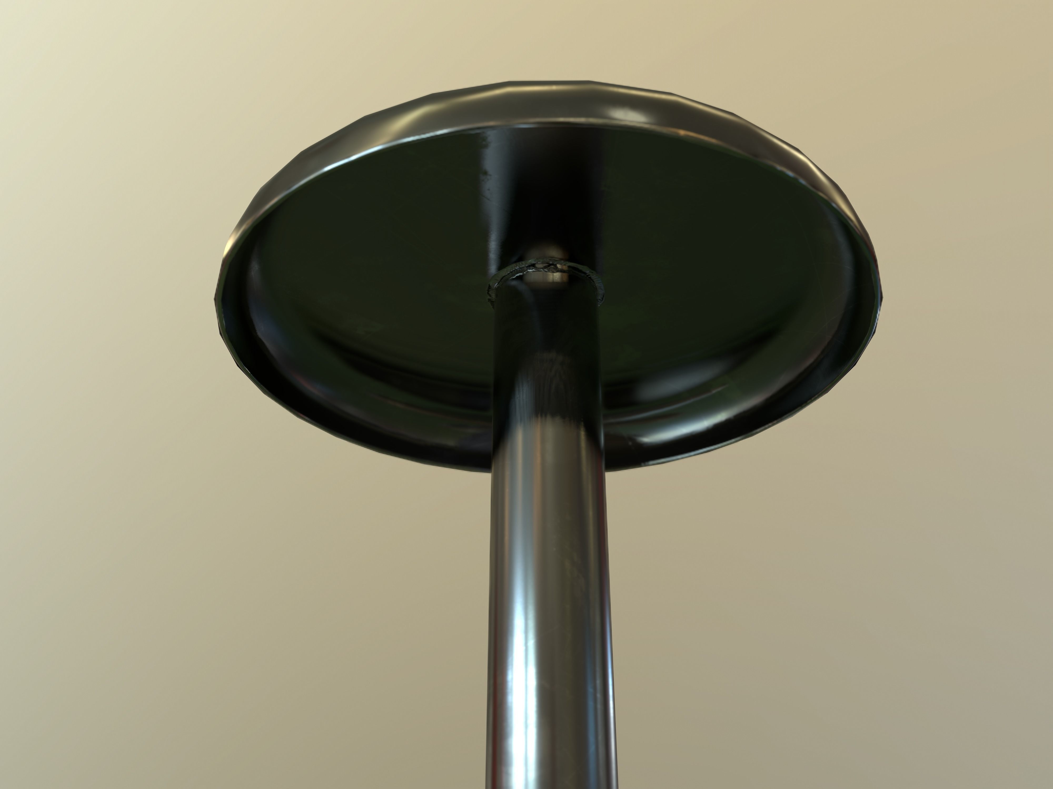 Stool with metal base Low-poly 3D model_8