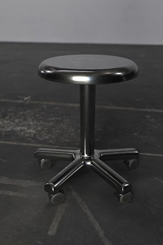 Stool with metal base Low-poly 3D model