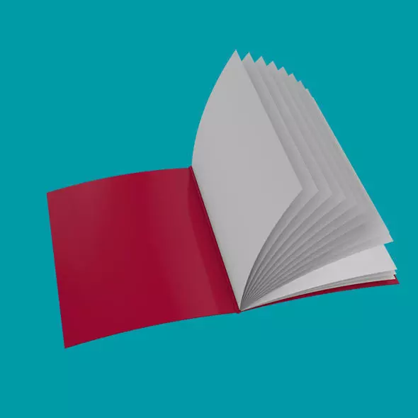 Animated 3D magazine or Folder 3D model
