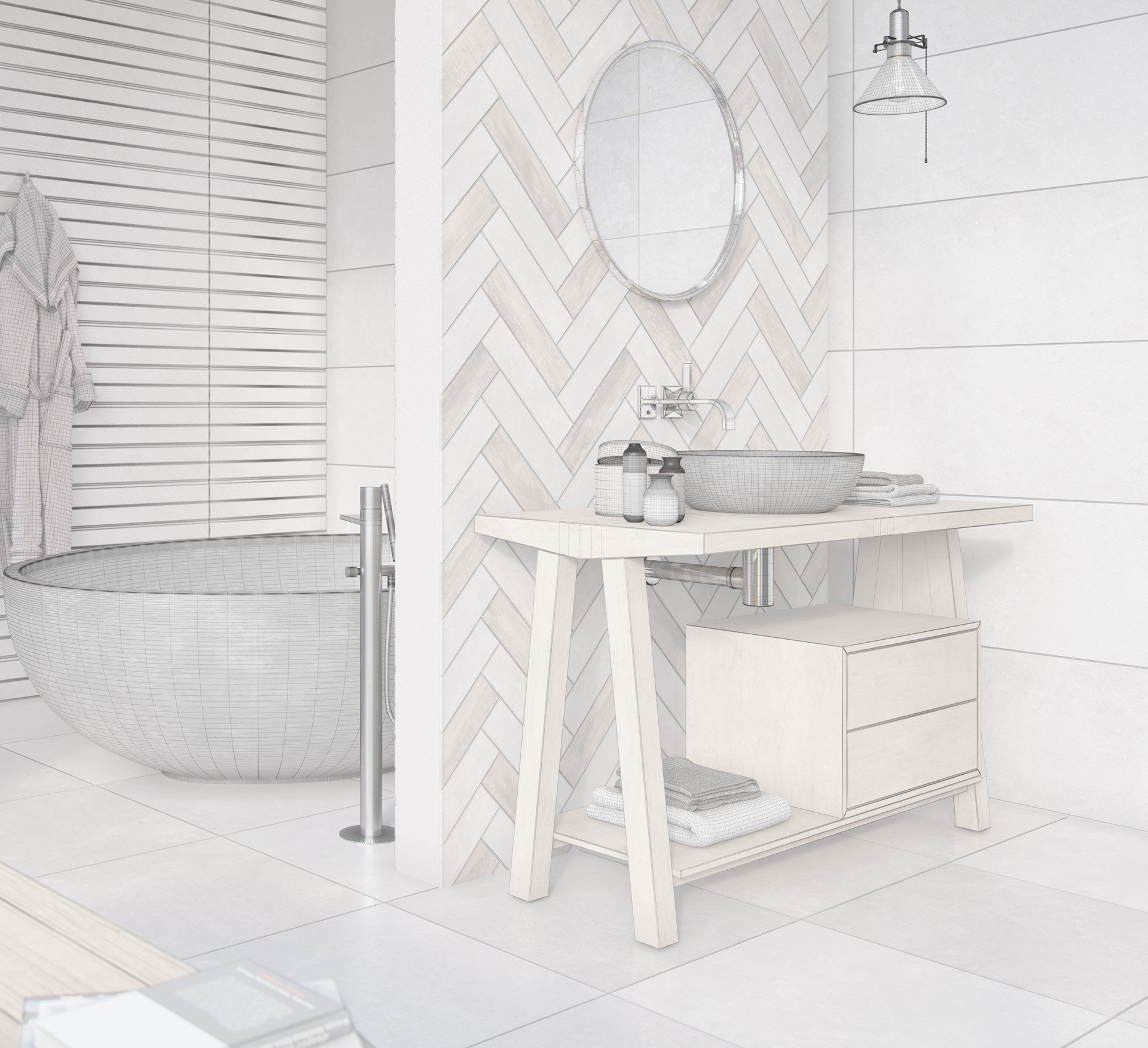 Bathroom No W scene from FLAVIKER CATALOG - NEW VERSION - 3D model_6