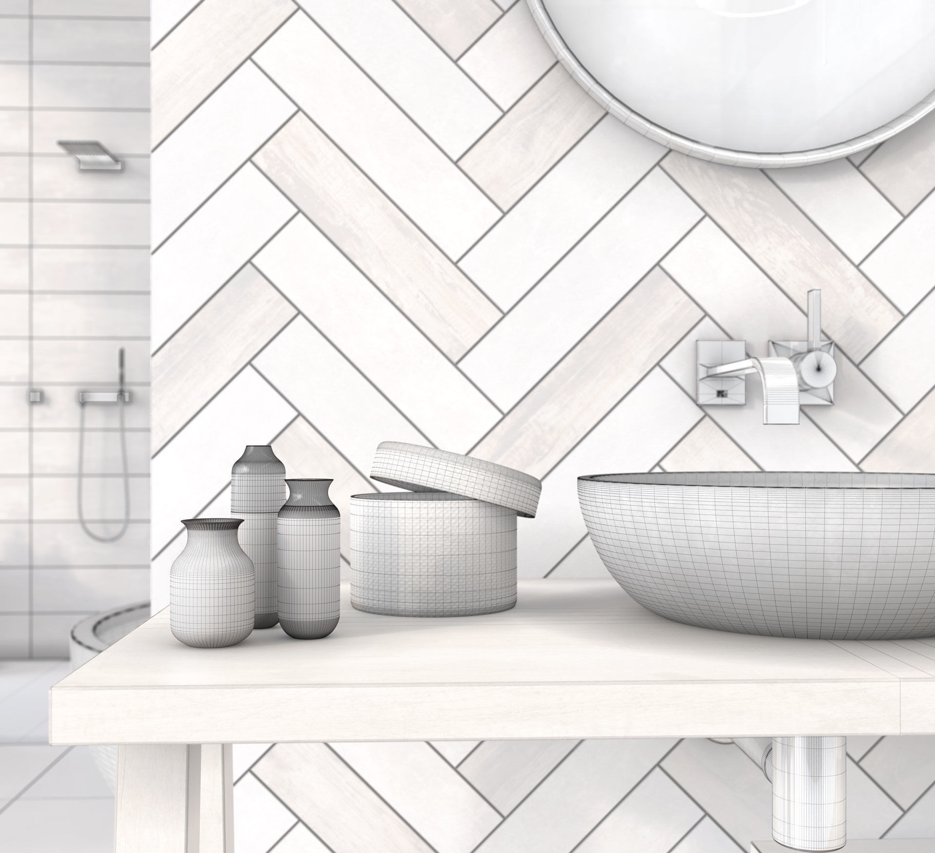 Bathroom No W scene from FLAVIKER CATALOG - NEW VERSION - 3D model_7