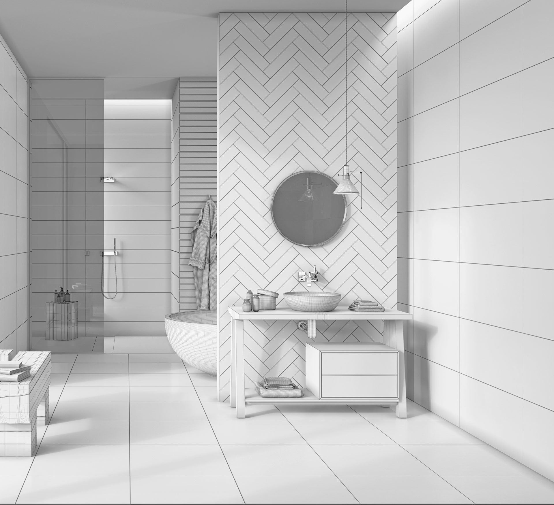 Bathroom No W scene from FLAVIKER CATALOG - NEW VERSION - 3D model_5