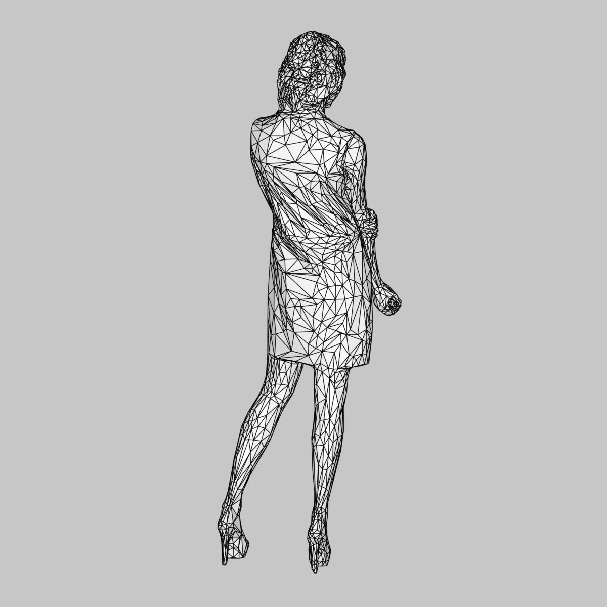 Girl Posing 3D print model_6