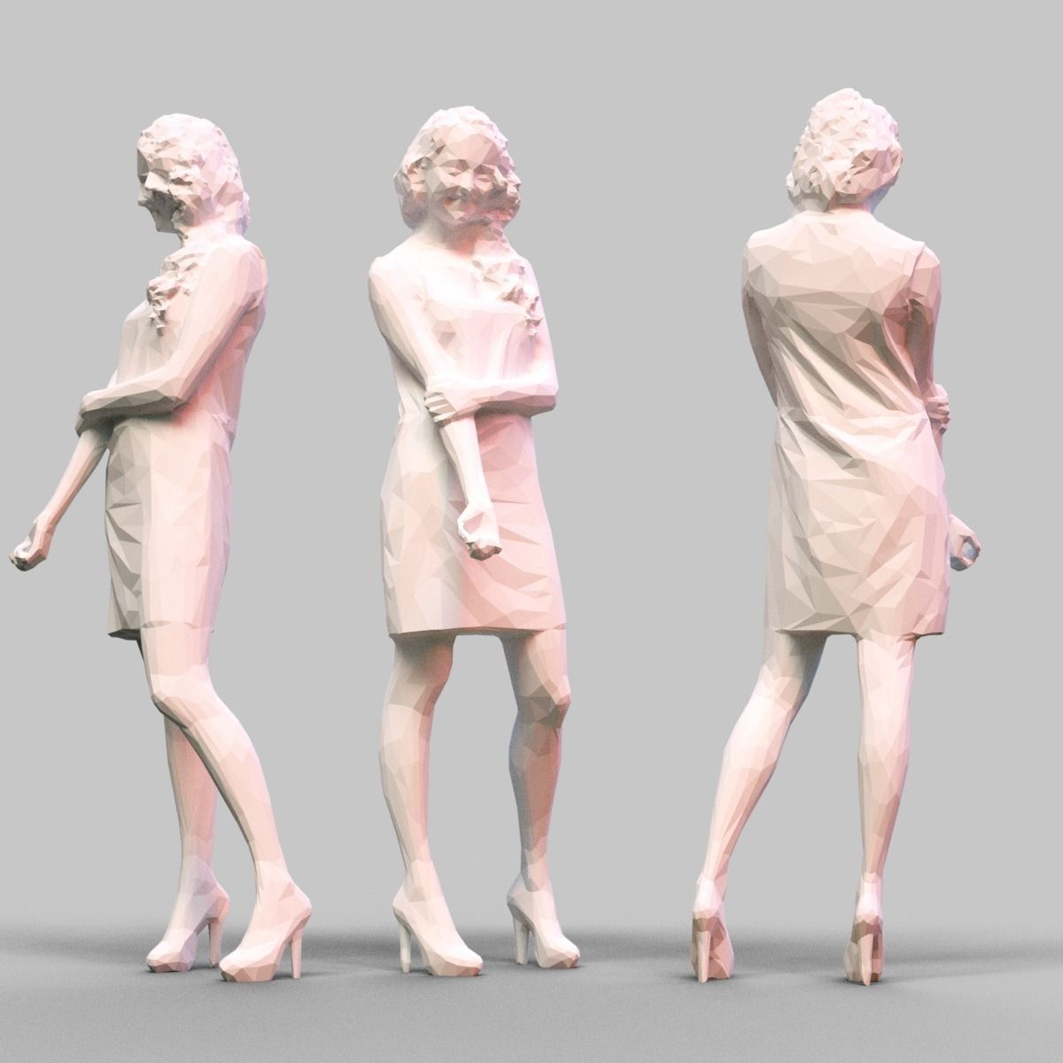 Girl Posing 3D print model_0