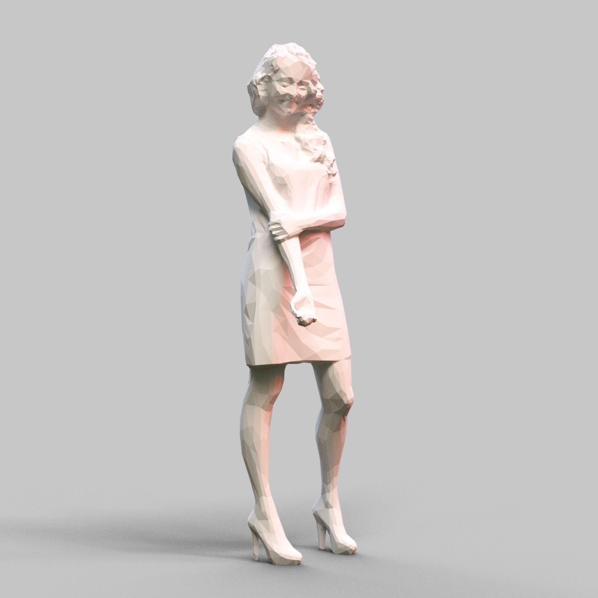 Girl Posing 3D print model_1