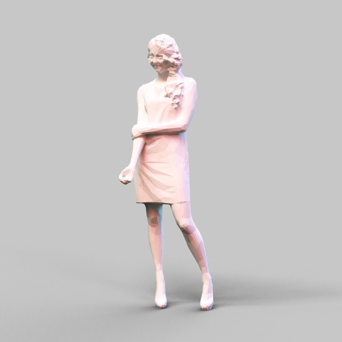 Girl Posing 3D print model_2