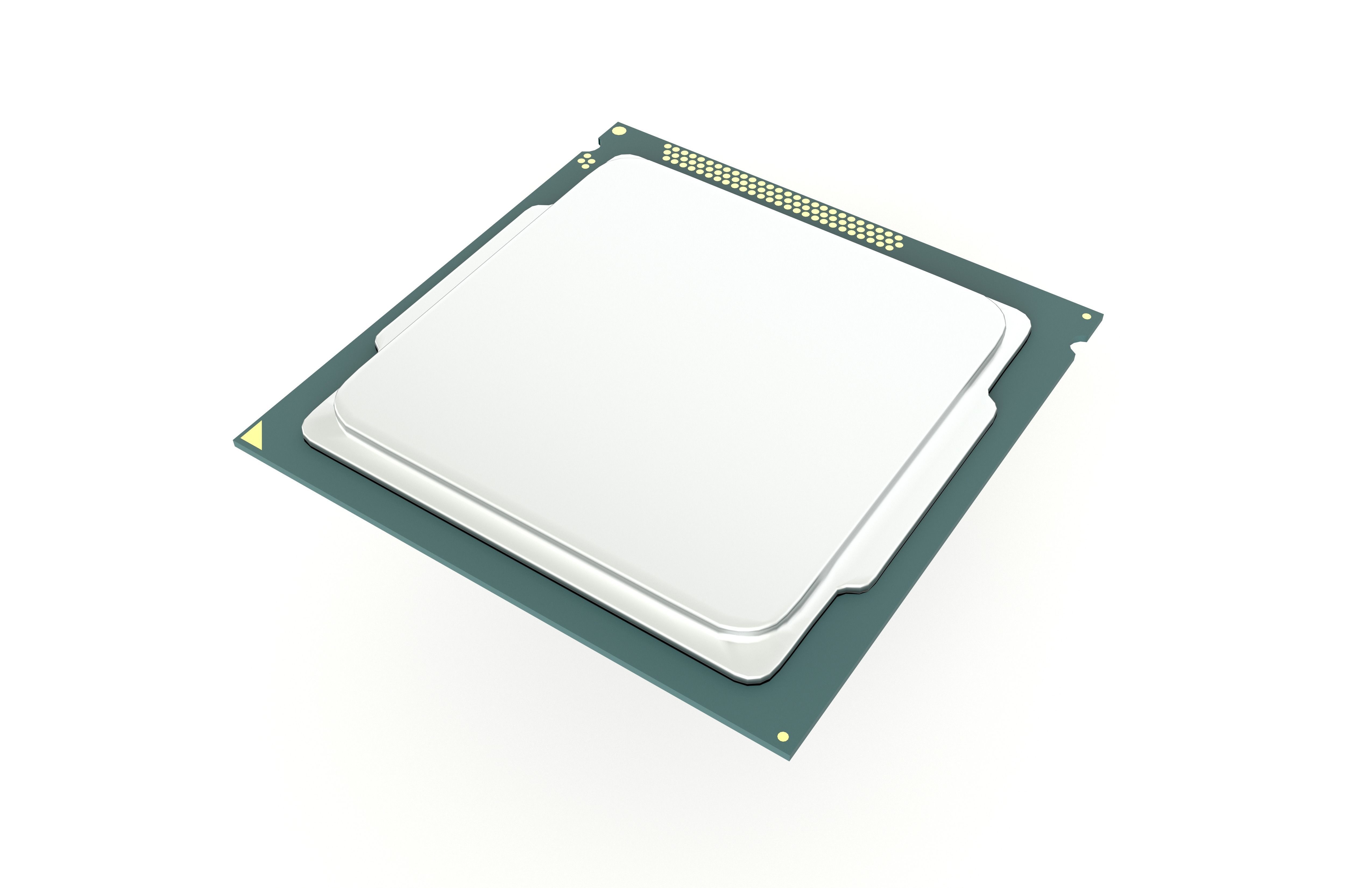 Intel CPU v1 001 Low-poly 3D model_2