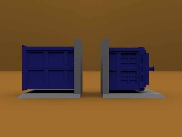 Tardis Book Ends Free 3D print model_1