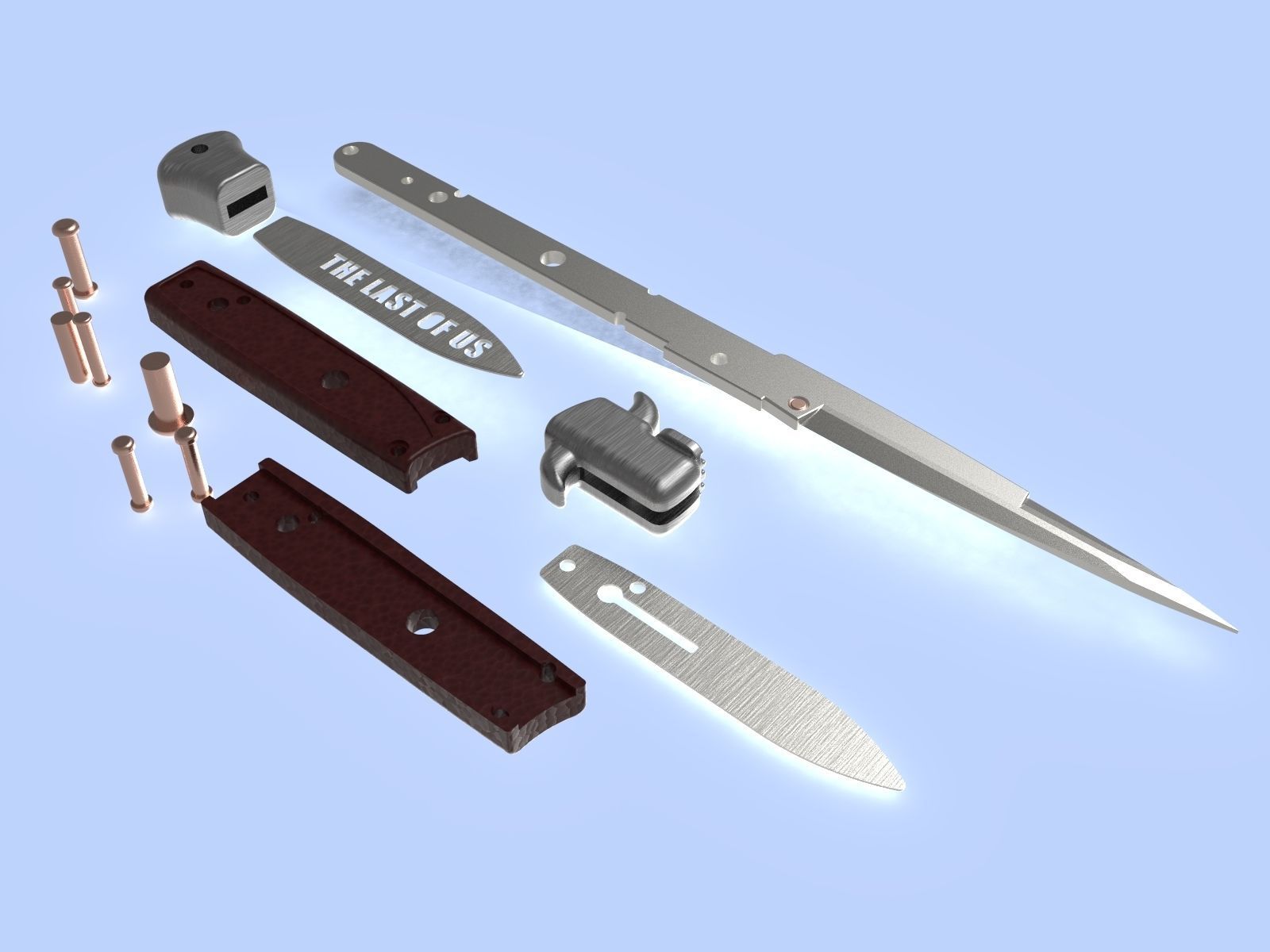 The Last of Us Part II SWITCHBLADE knife Ellie cosplay 3D print model_9
