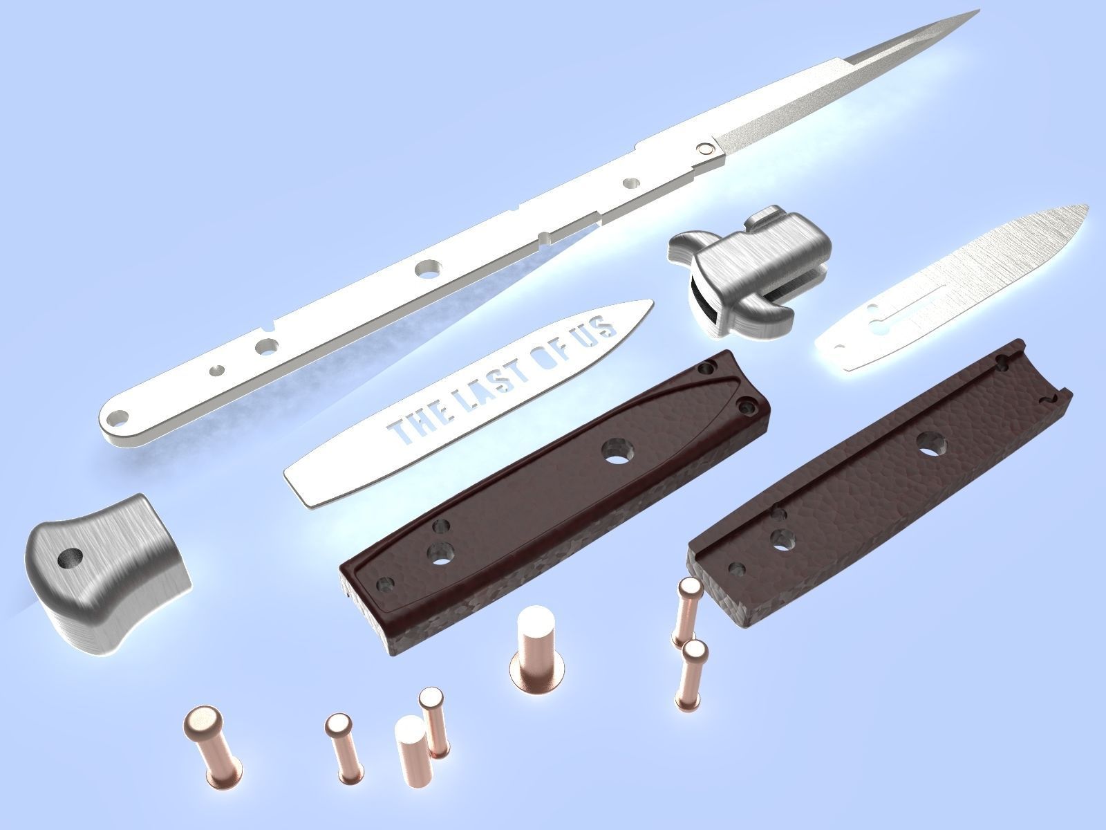 The Last of Us Part II SWITCHBLADE knife Ellie cosplay 3D print model_8