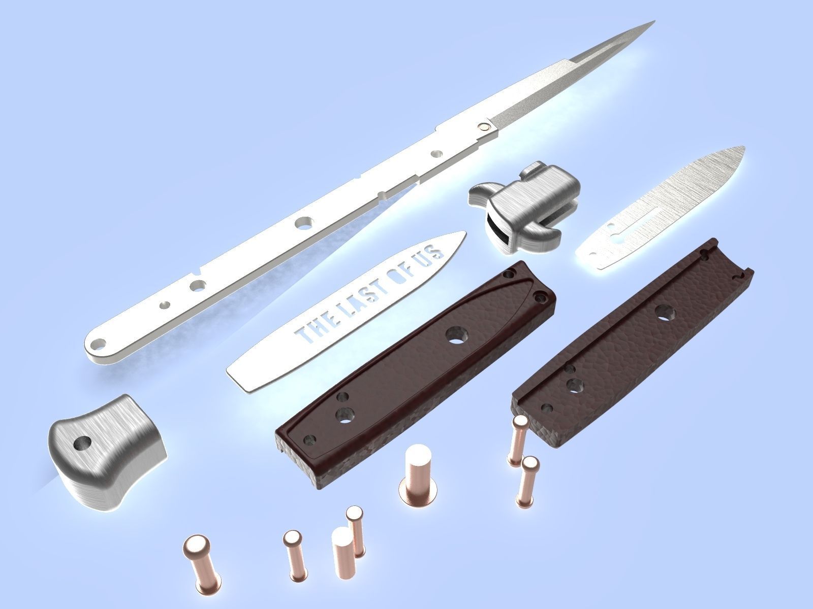 The Last of Us Part II SWITCHBLADE knife Ellie cosplay 3D print model_7