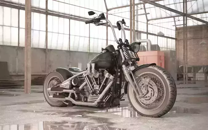 Harley Davidson Bobber 3d Model