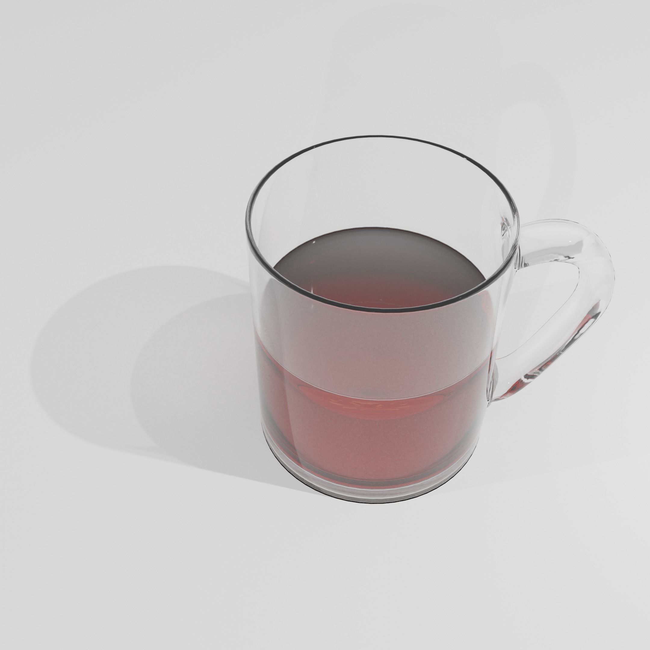 Glassware - Set of 11 different glasses - one with tea 3D model_3