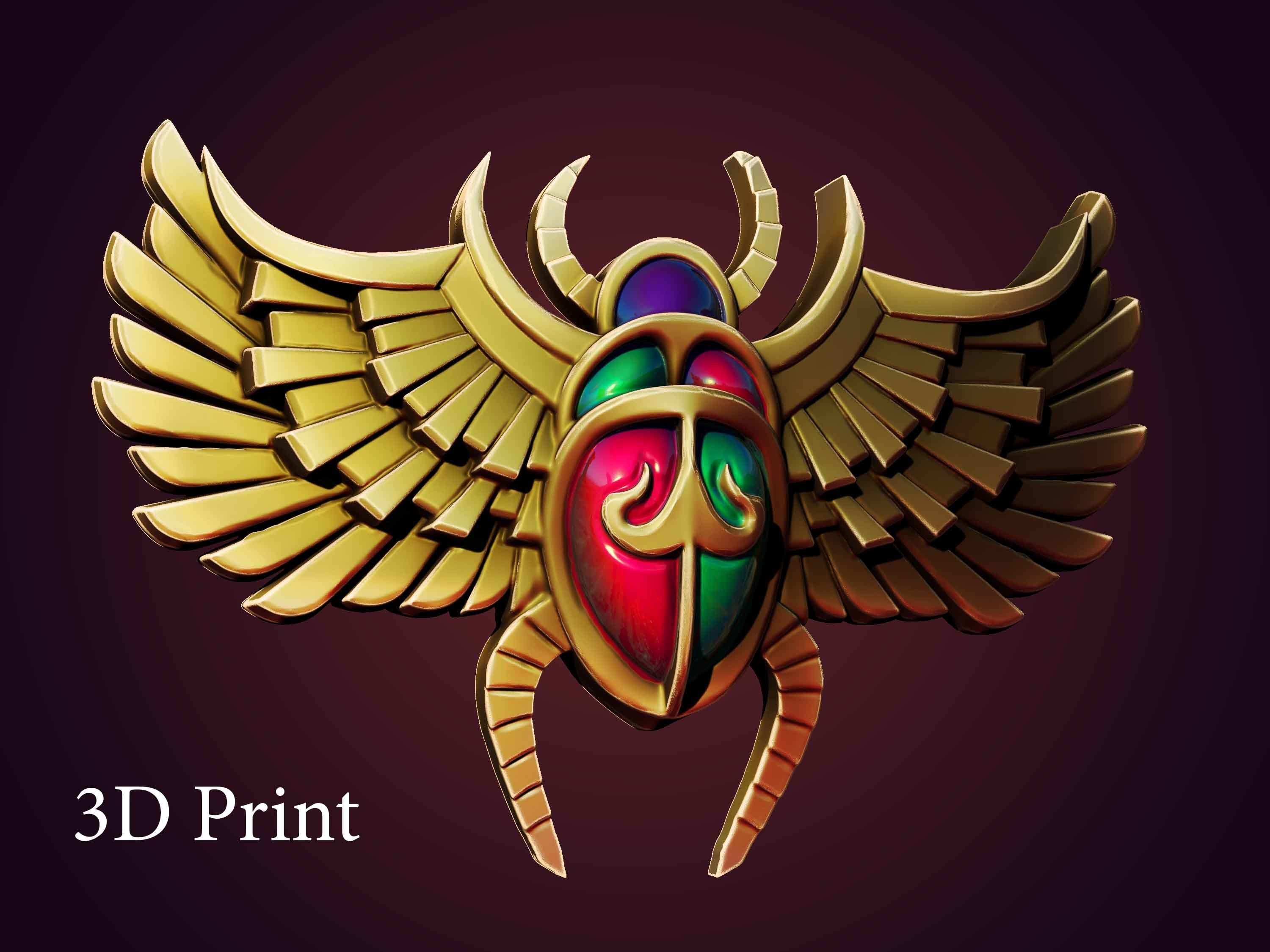 scarab bas-relief 3d print 3D print model_2