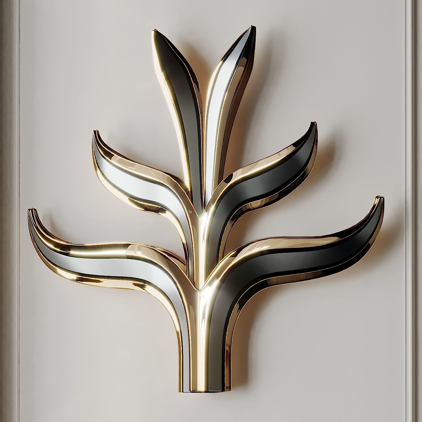 Set of Two Huge Brass by Richard Faure 3D model_1