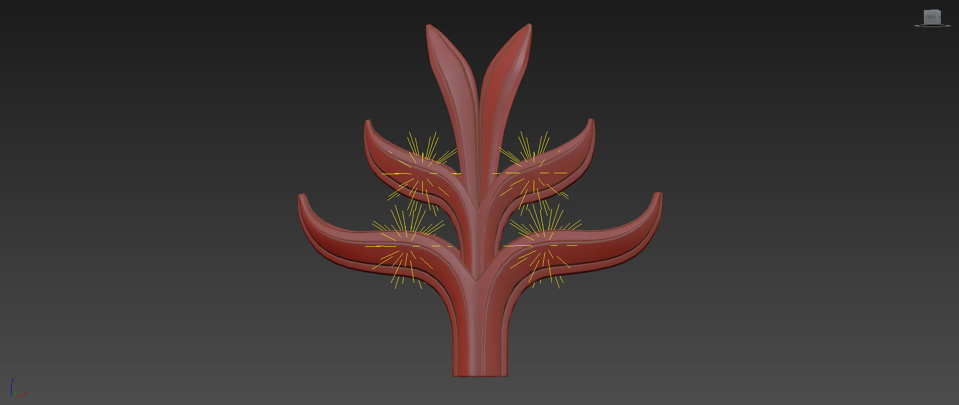 Set of Two Huge Brass by Richard Faure 3D model_7