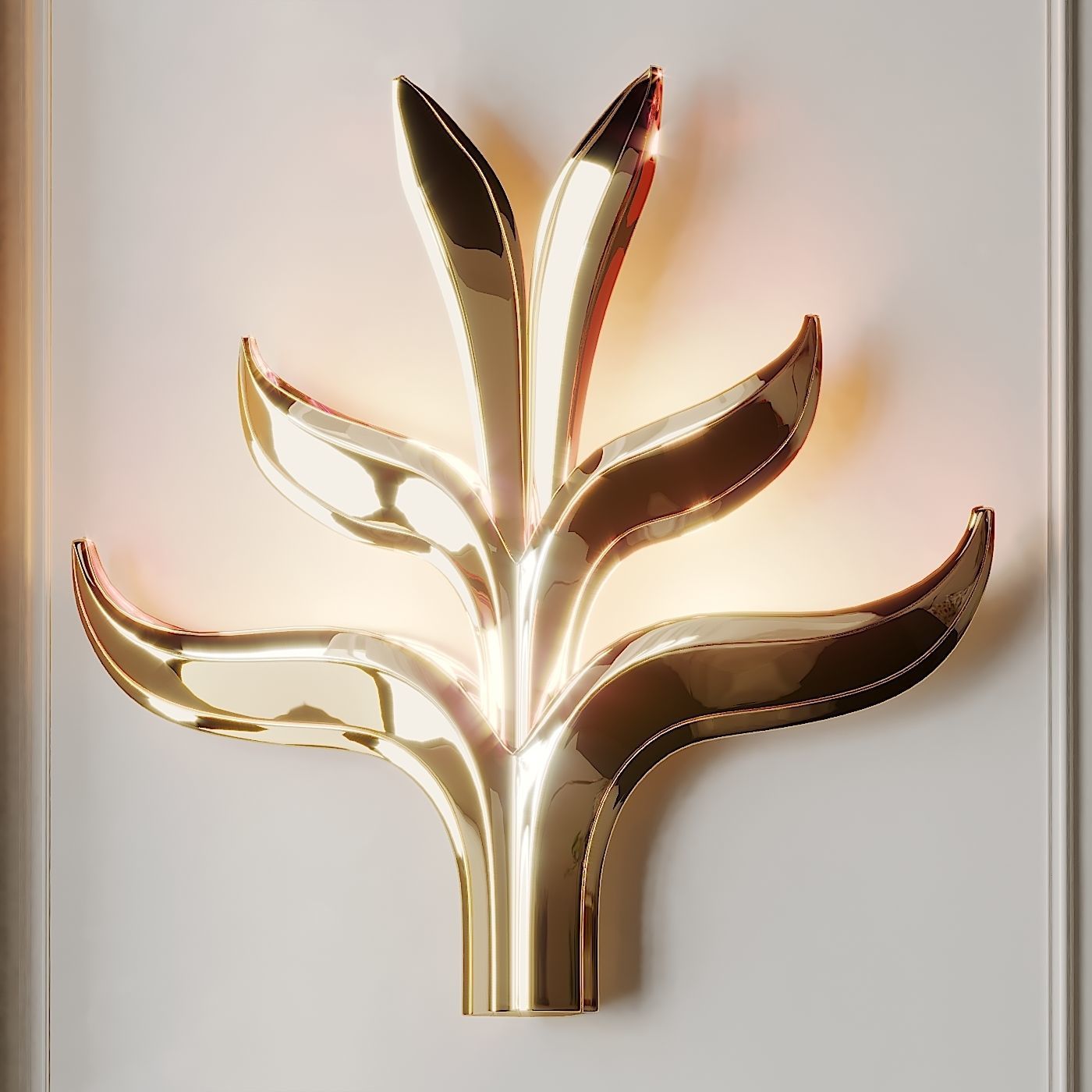 Set of Two Huge Brass by Richard Faure 3D model_2