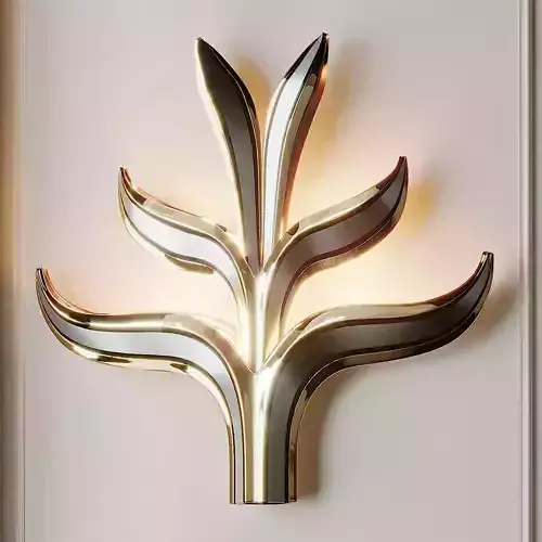 Set of Two Huge Brass by Richard Faure 3D model