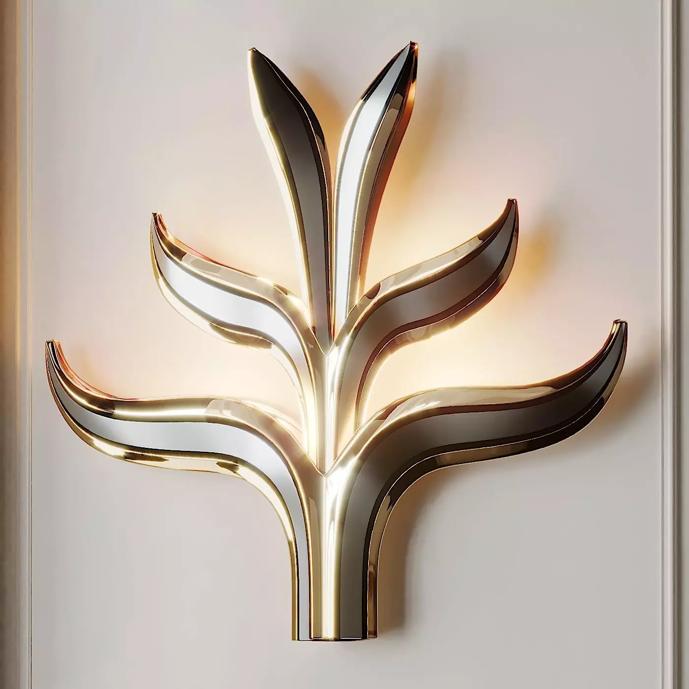 Set of Two Huge Brass by Richard Faure 3D model_0