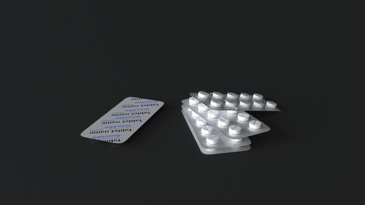 pill high-poly models 3D model_3