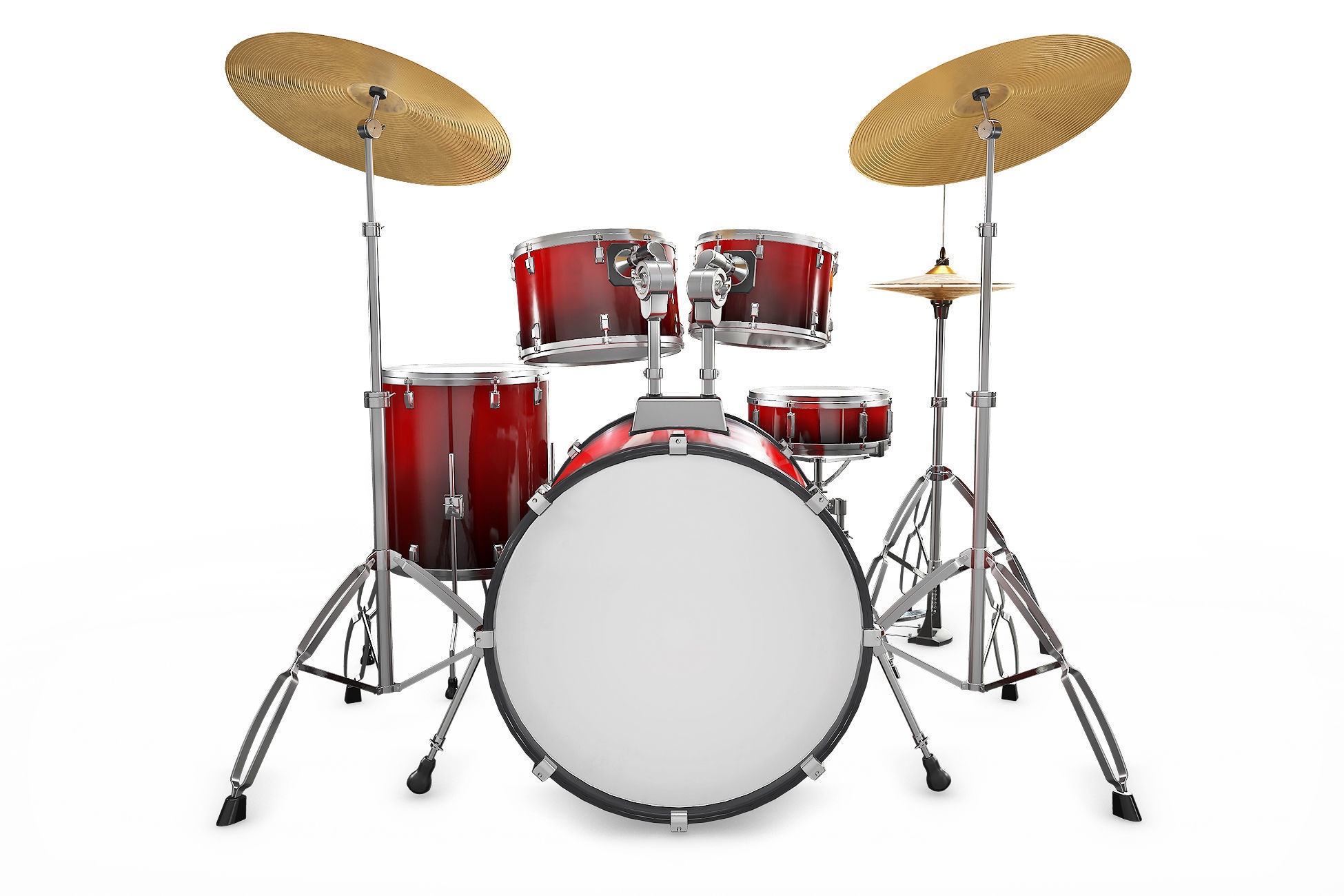 DRUM KIT Low-poly 3D model_12