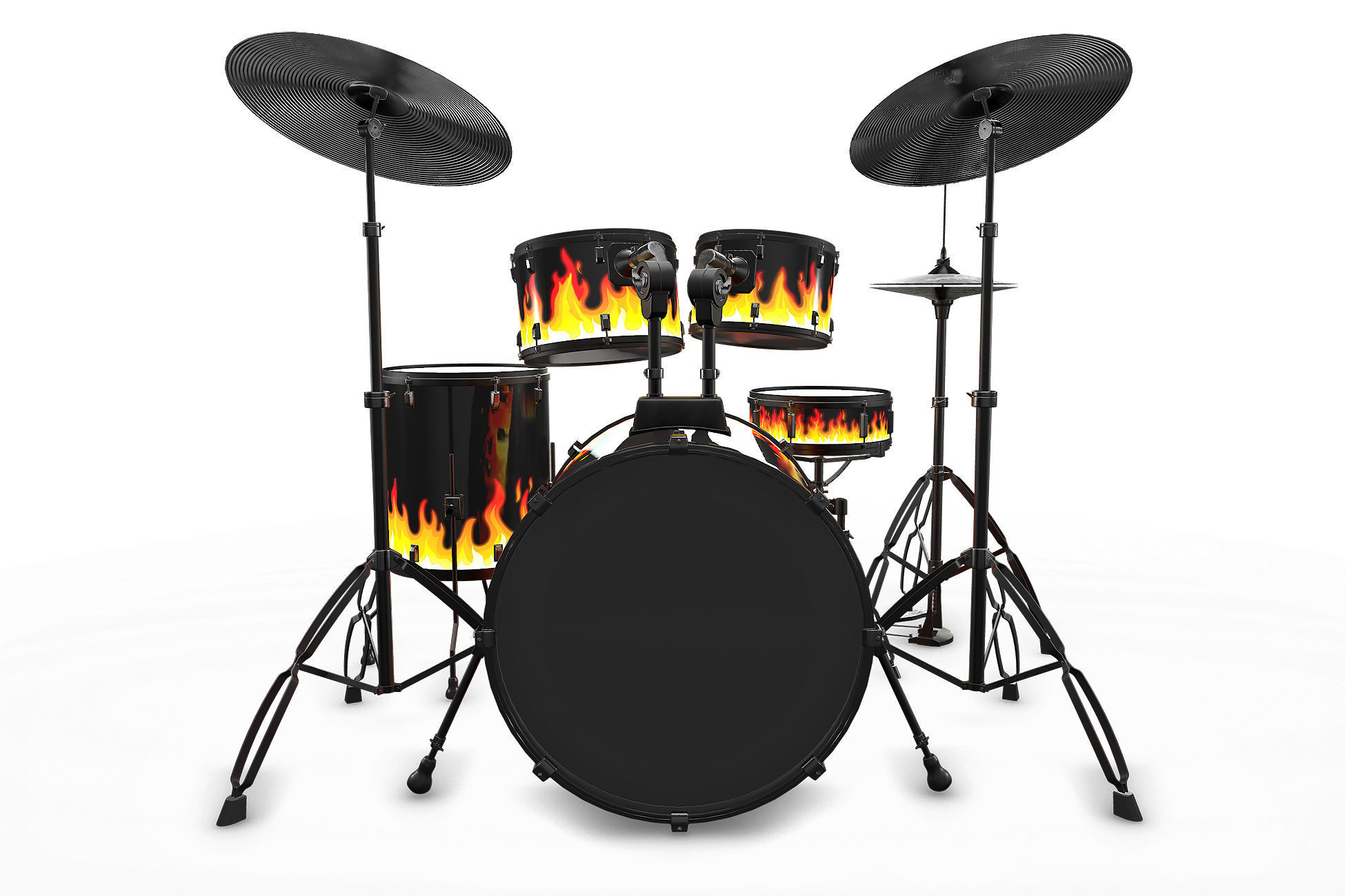DRUM KIT Low-poly 3D model_10