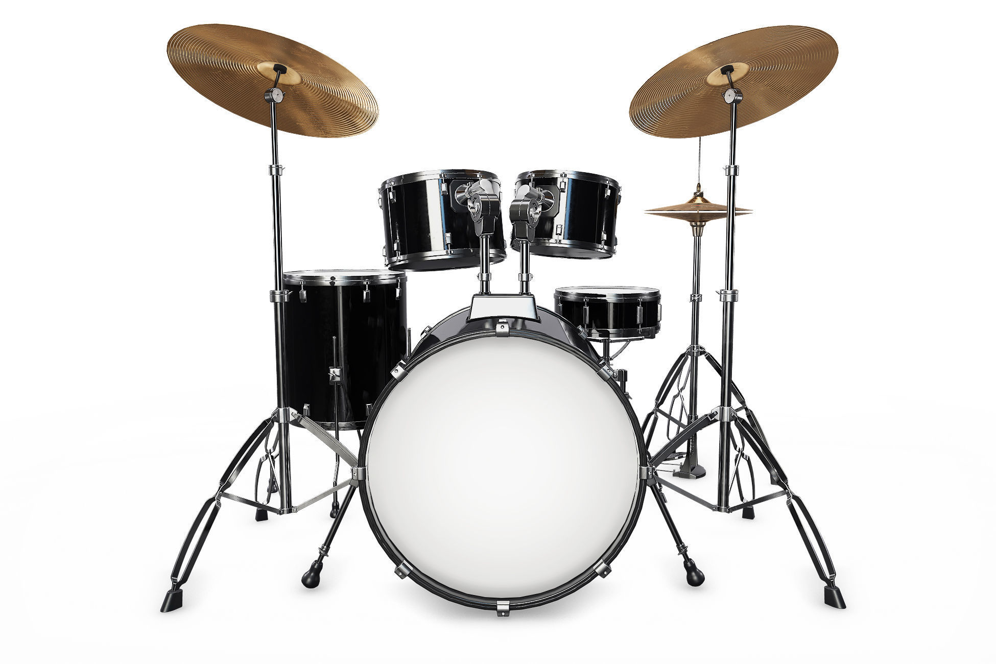 DRUM KIT Low-poly 3D model_4