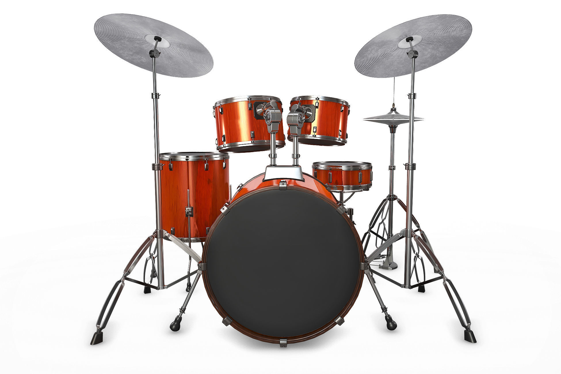 DRUM KIT Low-poly 3D model_8