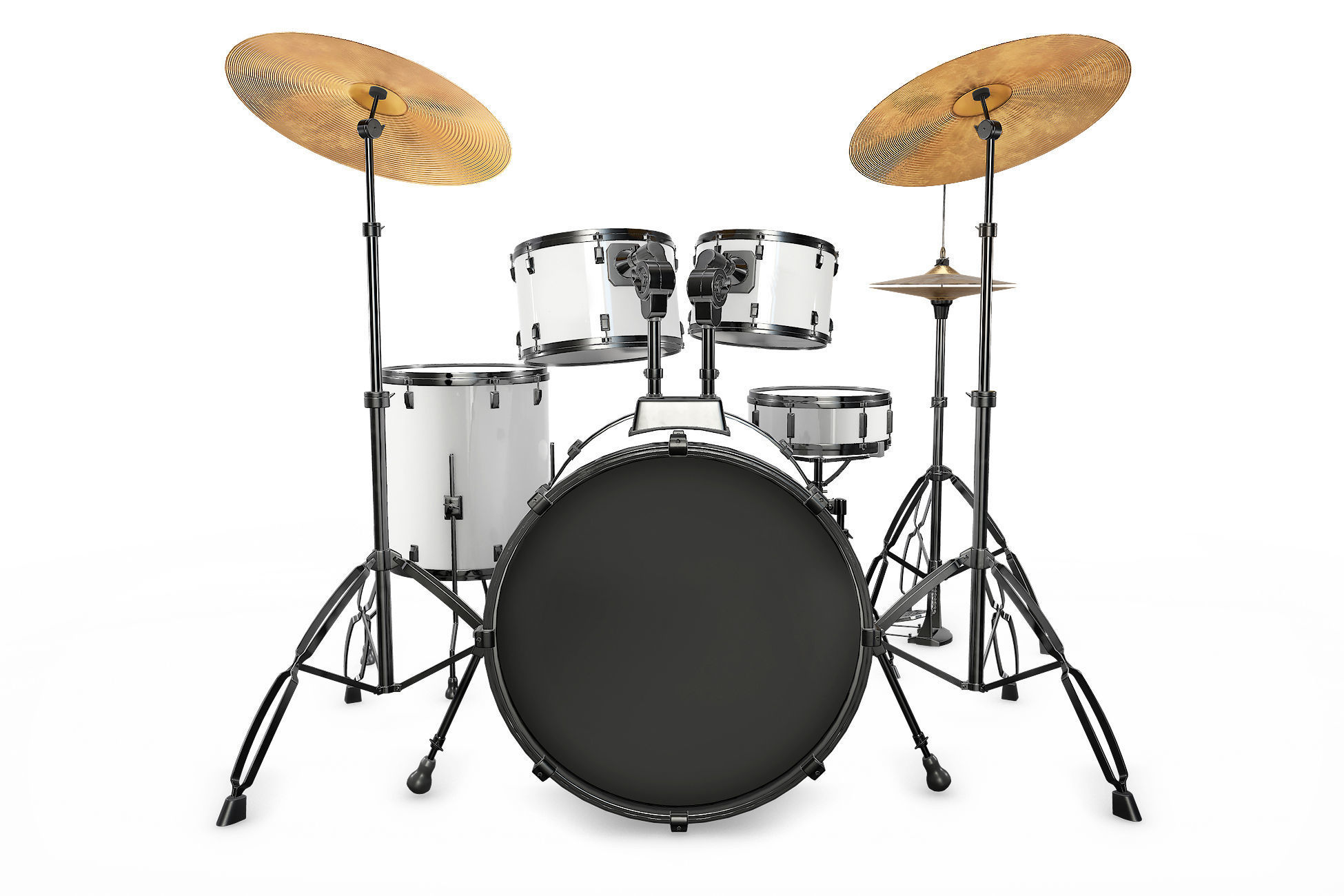 DRUM KIT Low-poly 3D model_6