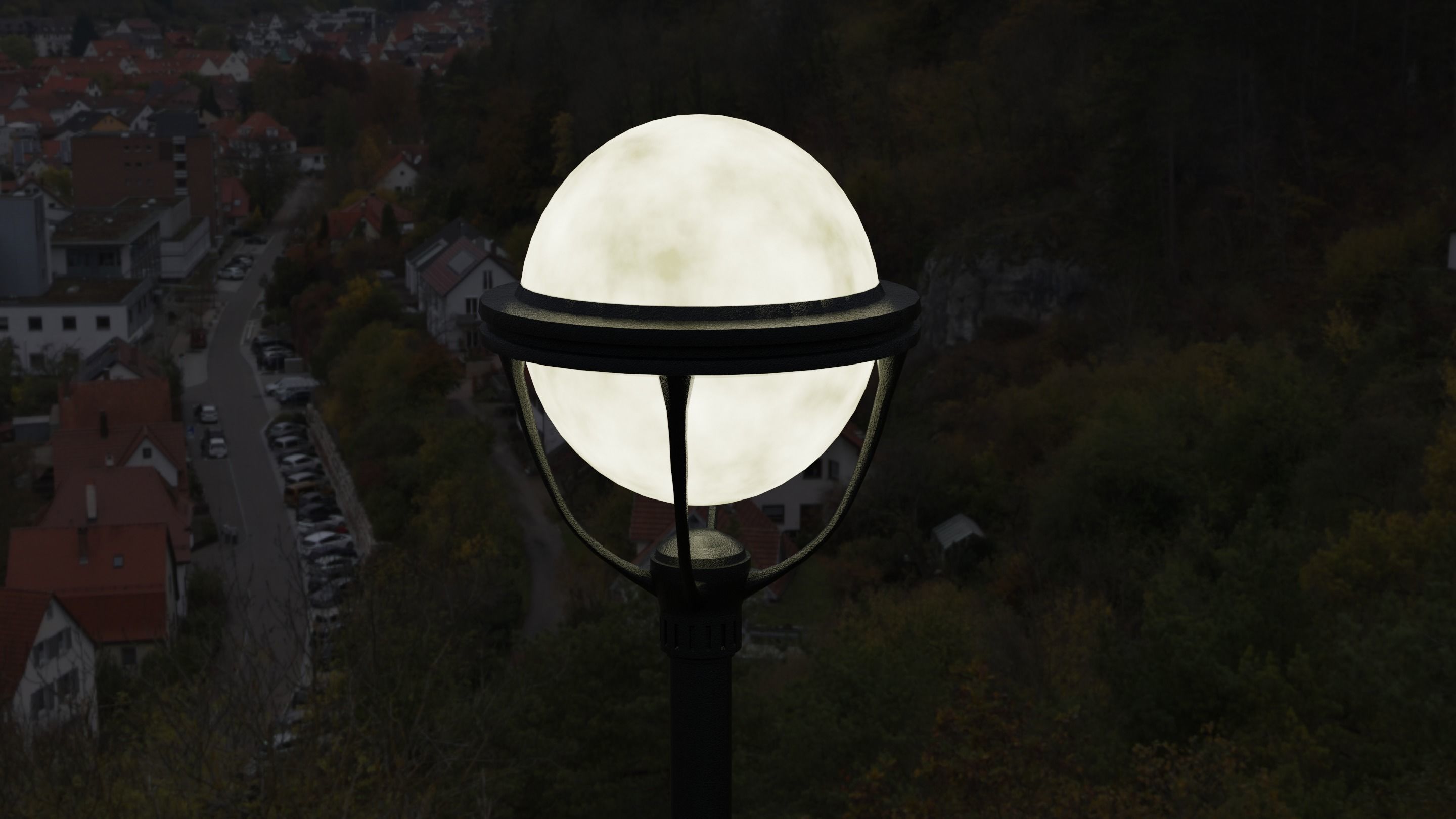 street light Low-poly 3D model_2