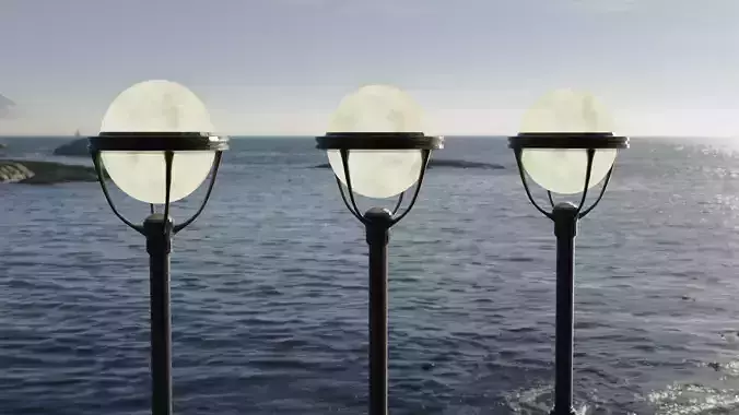 street light Low-poly 3D model