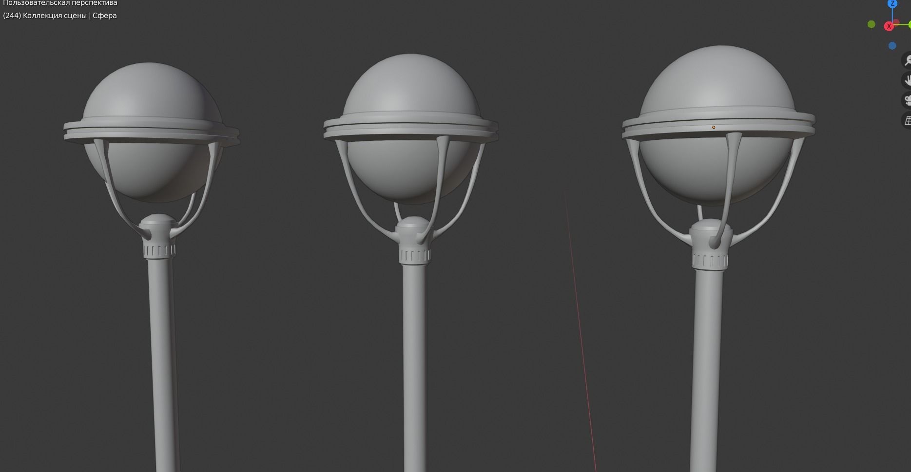 street light Low-poly 3D model_12