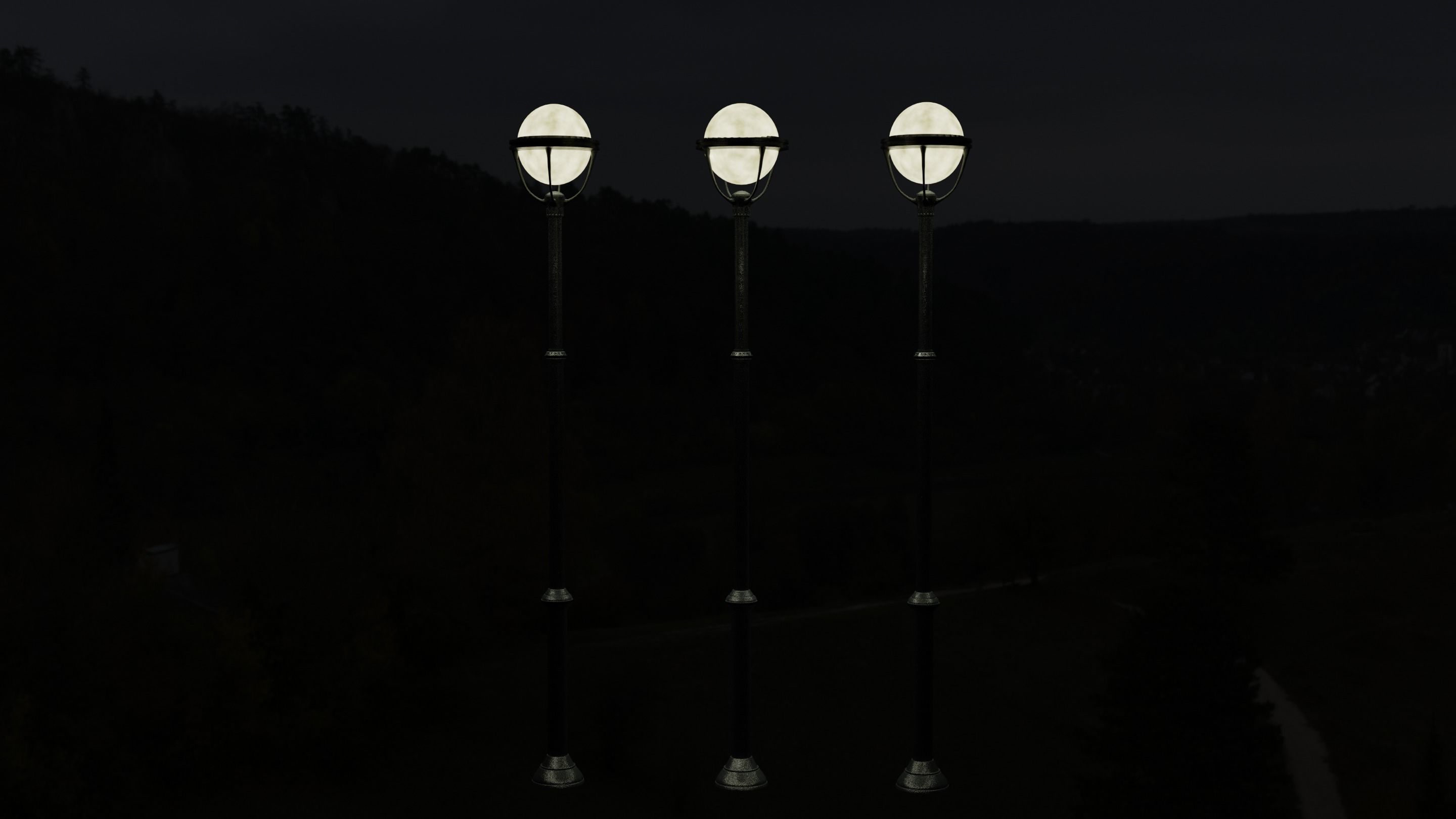 street light Low-poly 3D model_13