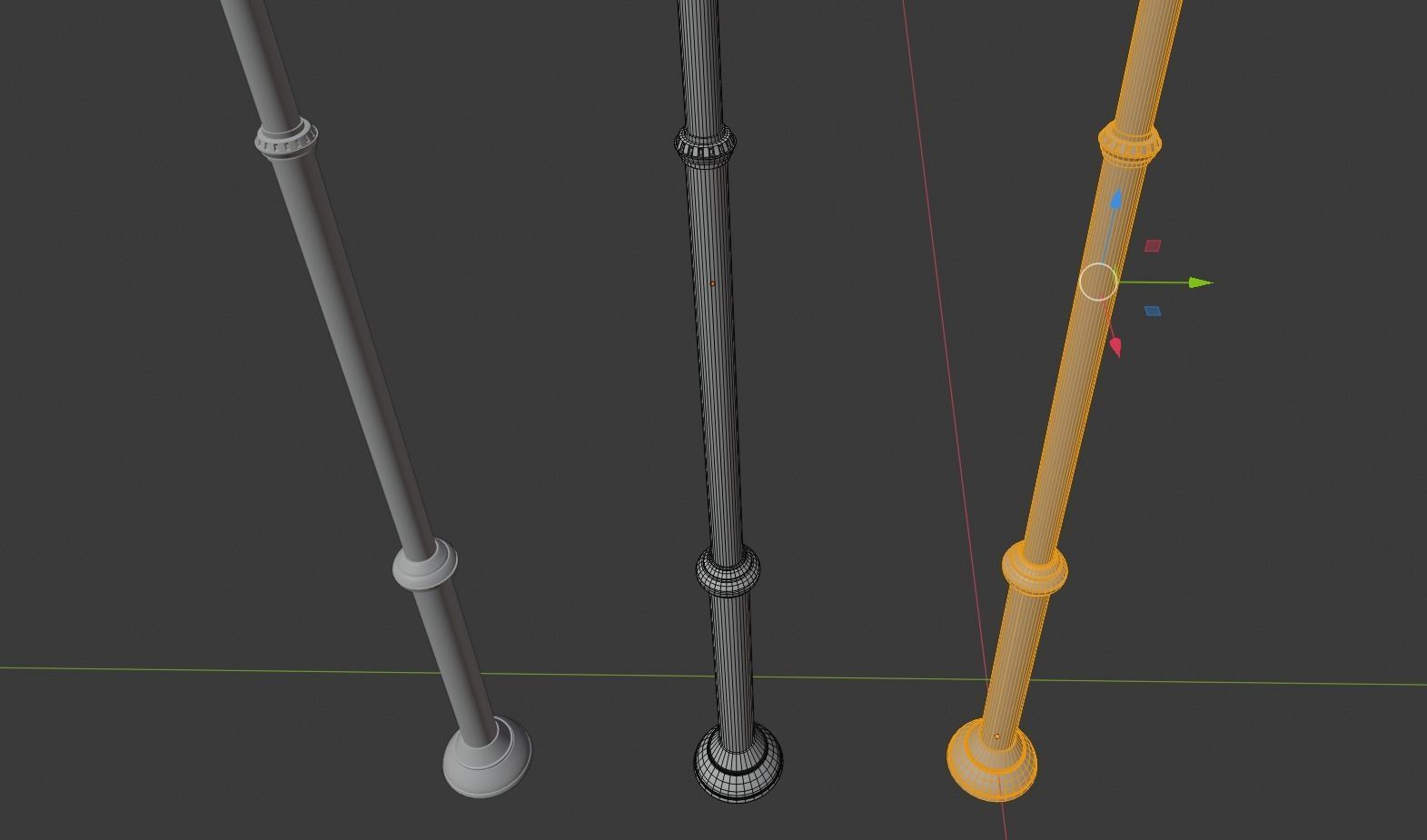 street light Low-poly 3D model_10