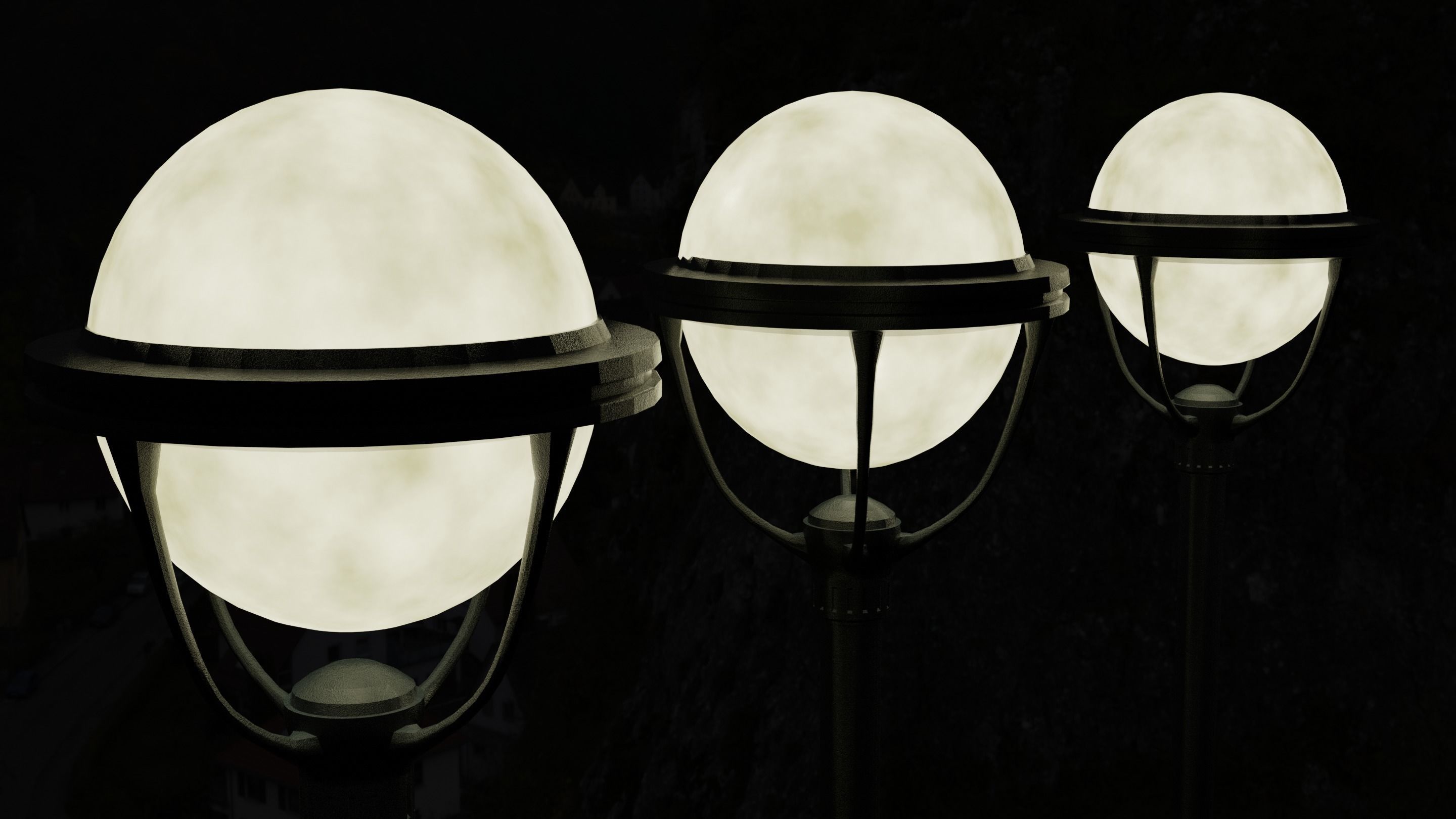 street light Low-poly 3D model_3